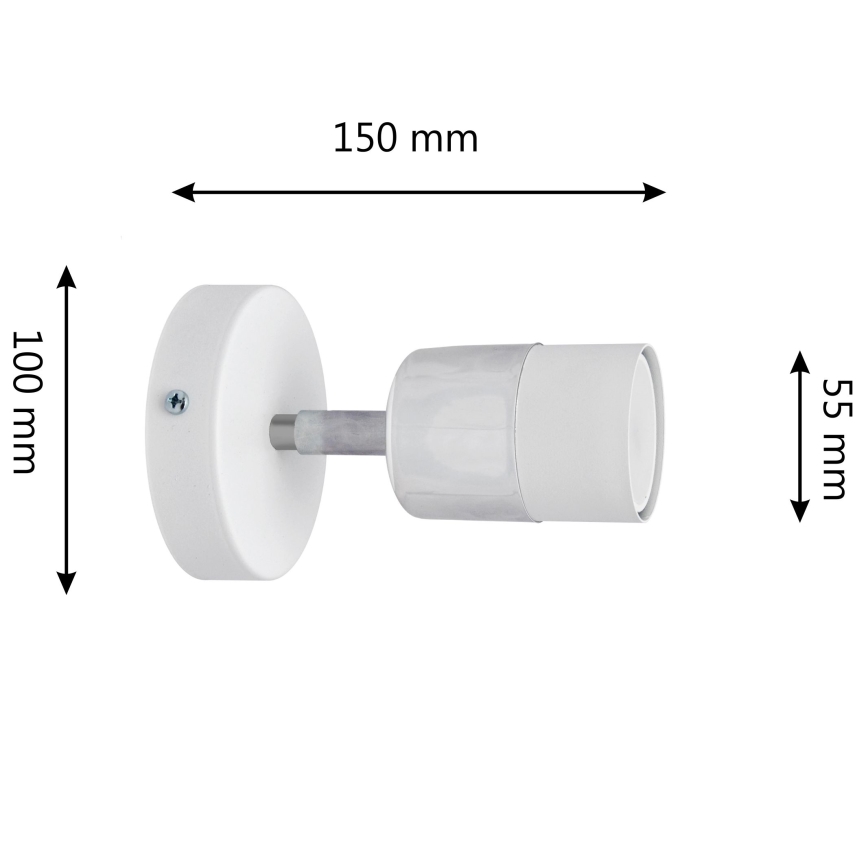 LED Nástenné bodové svietidlo TUBSSON 1xGU10/4,8W/230V biela/lesklý chróm