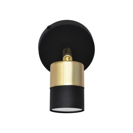 LED Nástenné bodové svietidlo TUBSSON 1xGU10/4,8W/230V čierna/zlatá