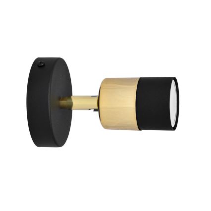 LED Nástenné bodové svietidlo TUBSSON 1xGU10/4,8W/230V čierna/zlatá