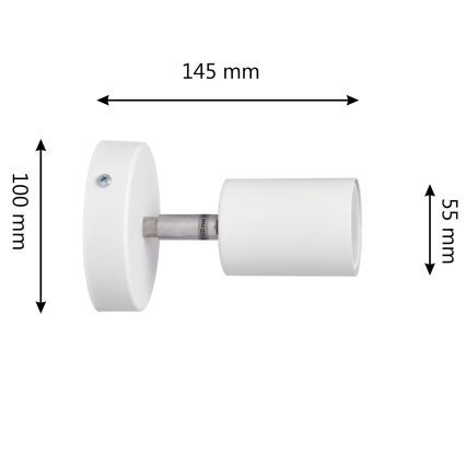 LED Nástenné bodové svietidlo TUNE 1xGU10/4,8W/230V biela