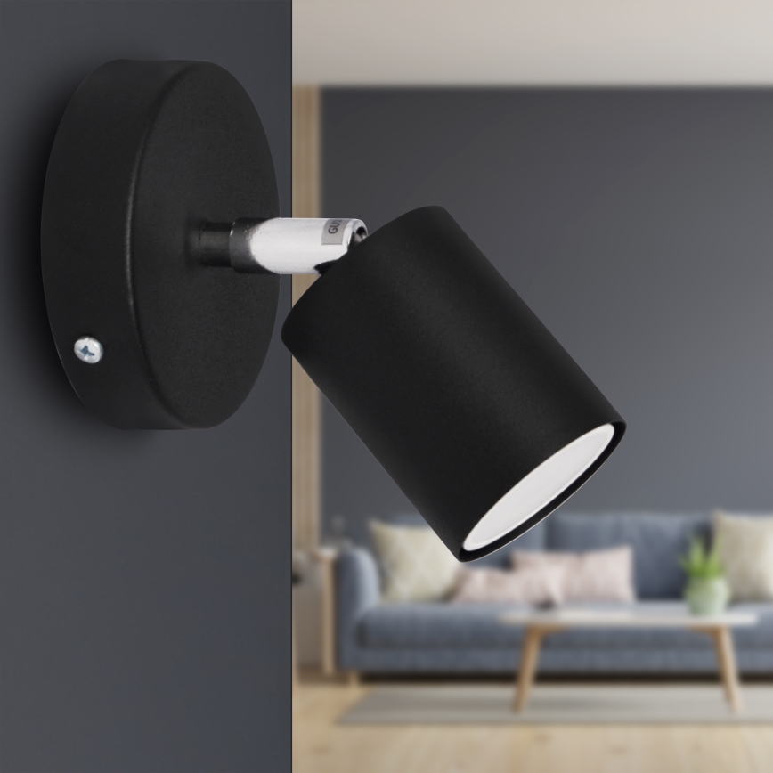 LED Nástenné bodové svietidlo TUNE 1xGU10/4,8W/230V čierna