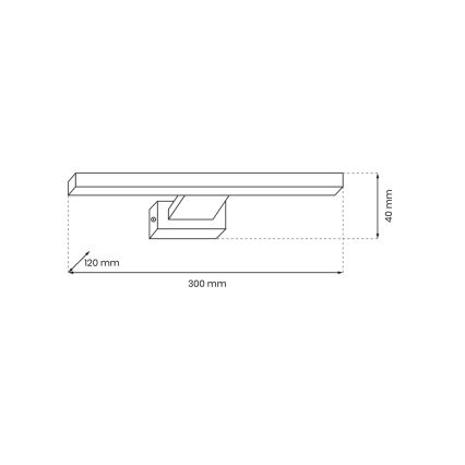 LED Nástenné kúpeľňové svietidlo SHINE LED/7W/230V 300x120