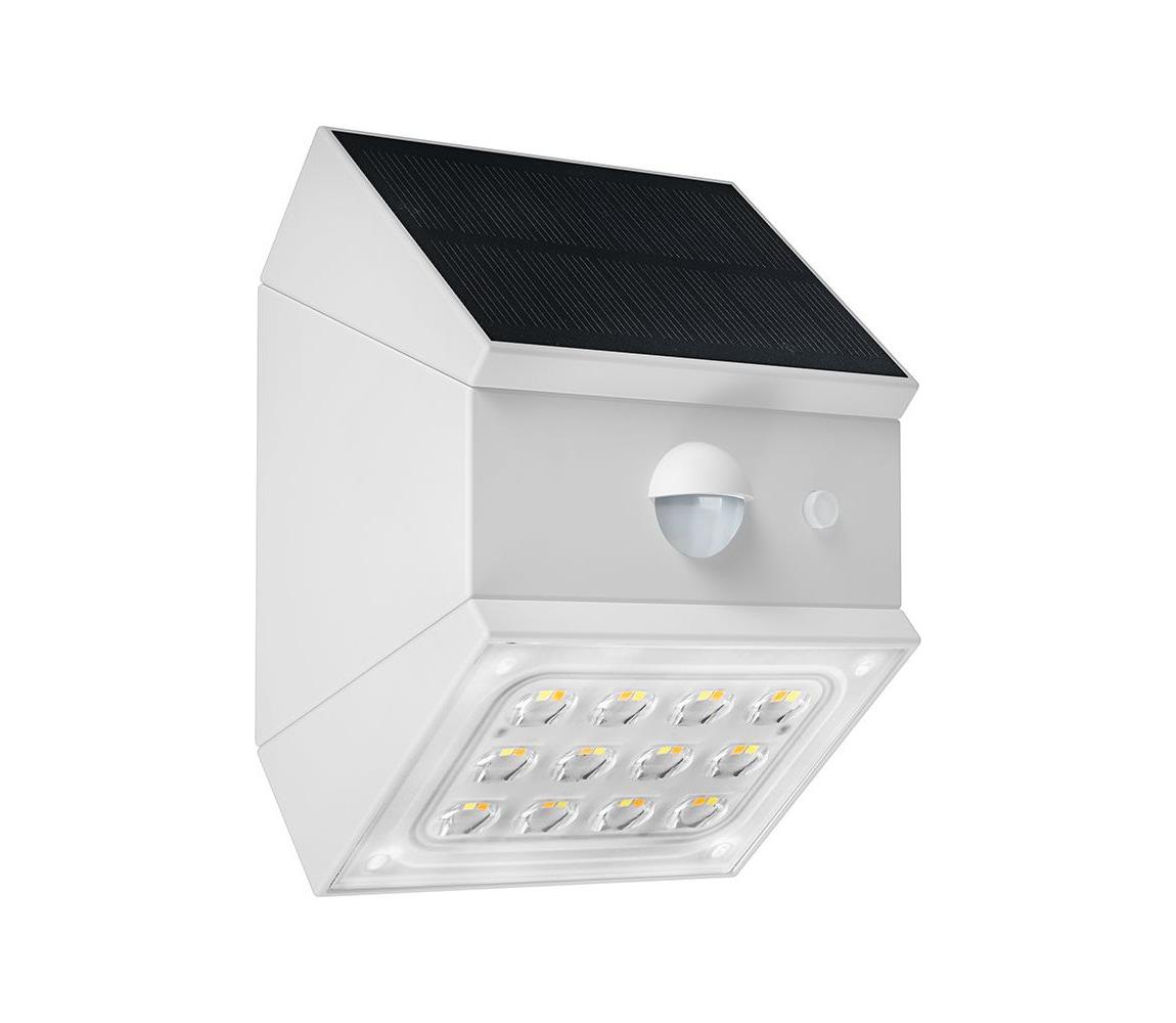 LED nástenné solárne svietidlo so senzorom LED/2,5W/3,7V IP65 1200 mAh biele 24097
