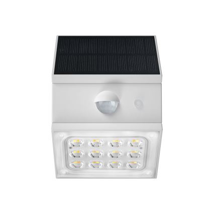 LED Nástenné solárne svietidlo so senzorom LED/2,5W/3,7V 3000/4000/6000K IP65 1200 mAh biele