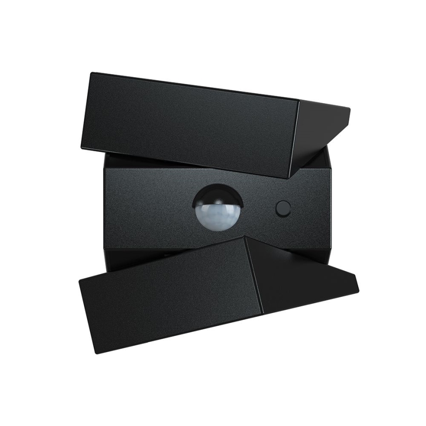 LED Nástenné solárne svietidlo s čidlom LED/2,5W/3,7V 3000/4000/6000K IP65 1200 mAh čierne