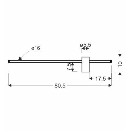 LED nástenné svietidlo ARIAN LED/13W/230V čierna