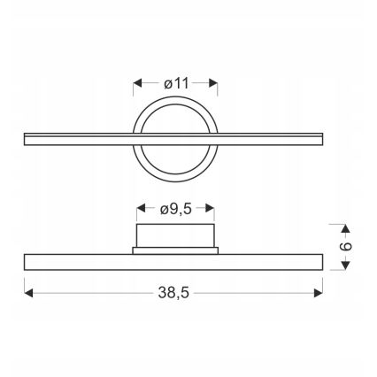 LED Nástenné svietidlo BATUTA LED/10W/230V hnedé