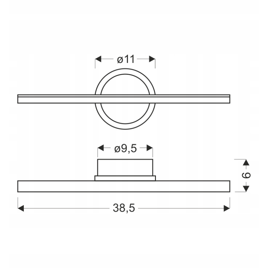LED Nástenné svietidlo BATUTA LED/10W/230V hnedé