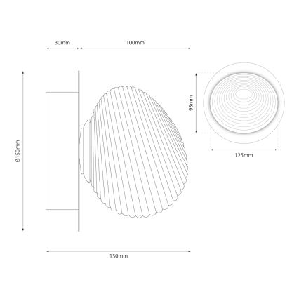 LED Nástenné svietidlo BOLLA LED/3W/230V lesklý chróm