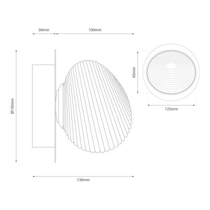 LED Nástenné svietidlo BOLLA LED/3W/230V zlatá