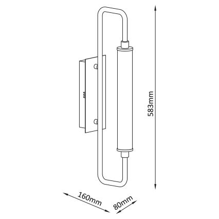 LED nástenné svietidlo FELICJA LED/14W/230V 4000K čierne
