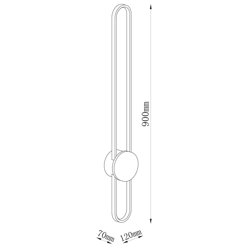 LED nástenné svietidlo FLORENTYNA LED/24W/230V 4000K čierna/béžová