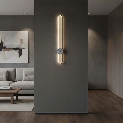 LED Nástenné svietidlo FLORENTYNA LED/24W/230V 4000K čierna/biela