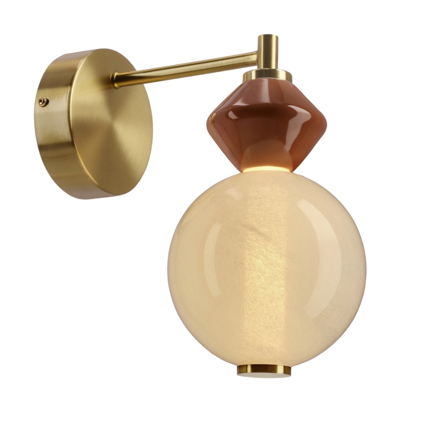 LED nástenné svietidlo FLORES LED/7W/230V zlaté/hnedé