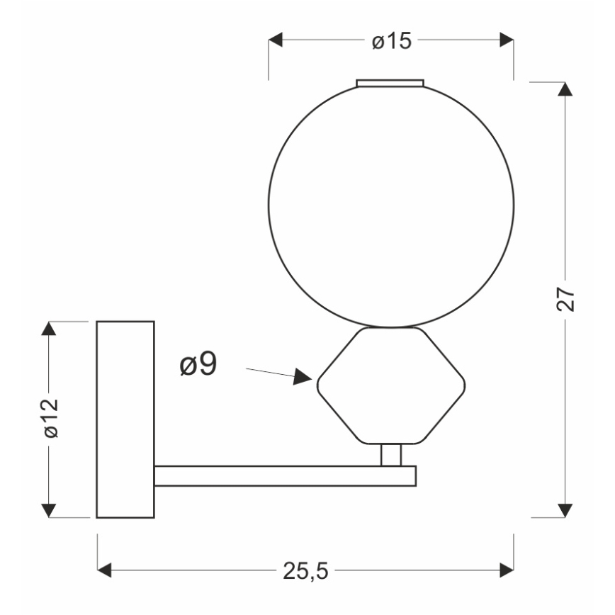LED nástenné svietidlo FLORES LED/7W/230V zlaté/hnedé