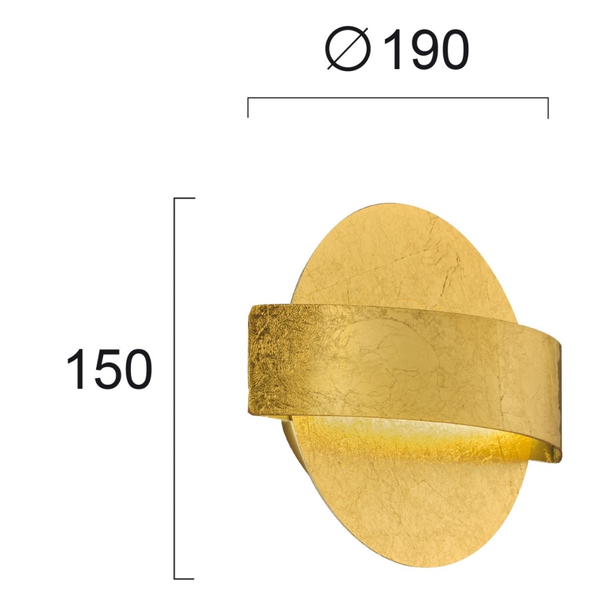 LED nástenné svietidlo KOBEN LED/11W/230V zlaté