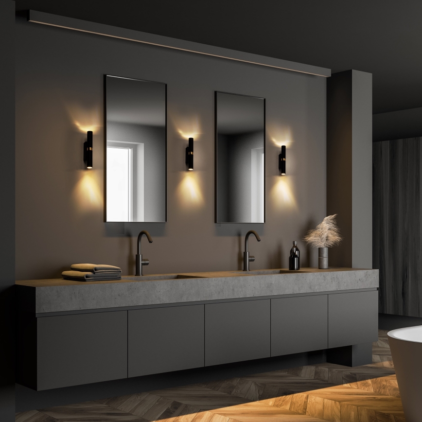 LED Nástenné svietidlo LAGOS 2xG9/3W/230V 4000K čierna/zlatá