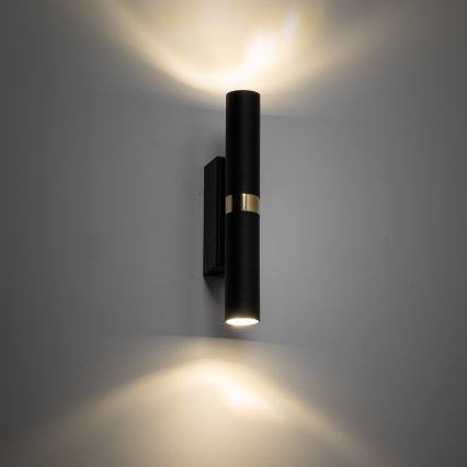 LED Nástenné svietidlo LAGOS 2xG9/3W/230V 4000K čierna/zlatá