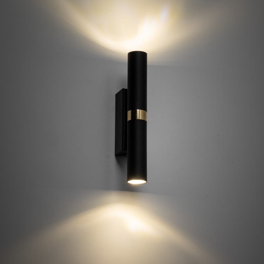 LED Nástenné svietidlo LAGOS 2xG9/3W/230V 4000K čierna/zlatá