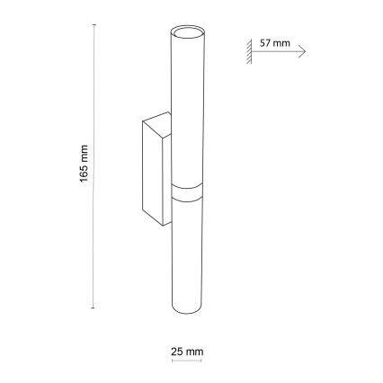 LED Nástenné svietidlo LAGOS 2xG9/3W/230V 4000K čierna/zlatá
