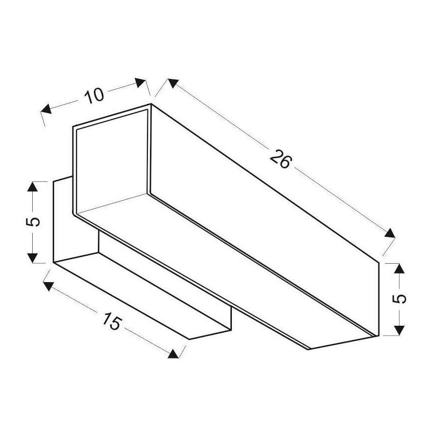 LED Nástenné svietidlo LANDER LED10W/230V