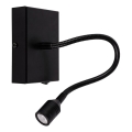 LED Nástenné svietidlo LECTOR LED/2,5W/230V čierna