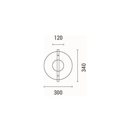 LED Nástenné svietidlo LED/10W/230V 3000K