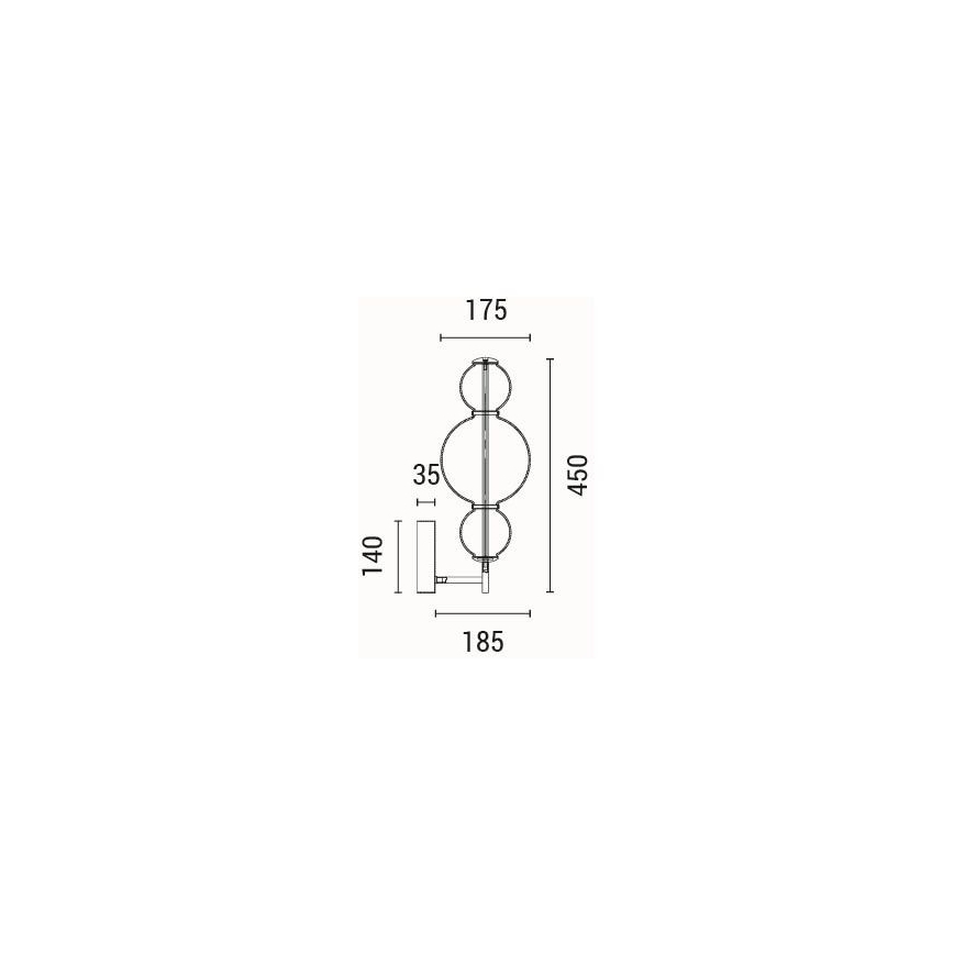 LED Nástenné svietidlo LED/12,6W/230V 3000K