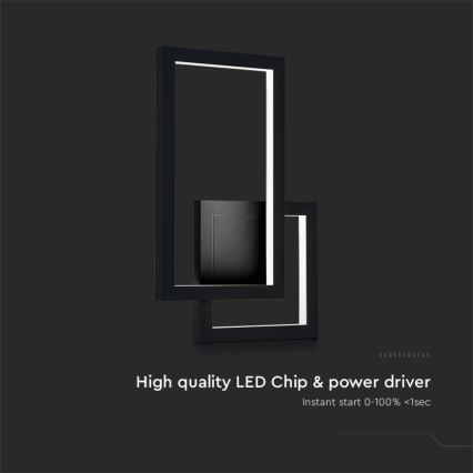 LED Nástenné svietidlo LED/20W/230V 3000K čierna