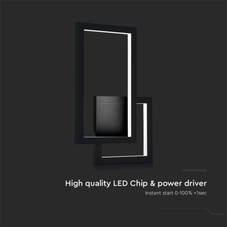 LED Nástenné svietidlo LED/20W/230V 3000K čierna