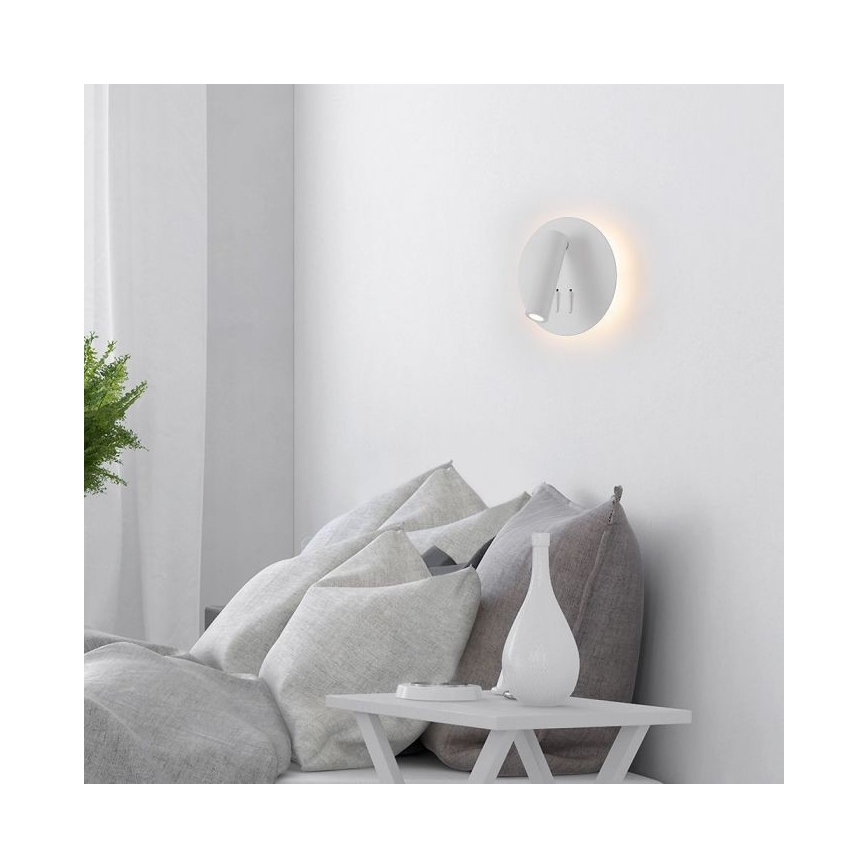 LED Nástenné svietidlo LED/3W/230V + LED/6W/230V 3000K biela