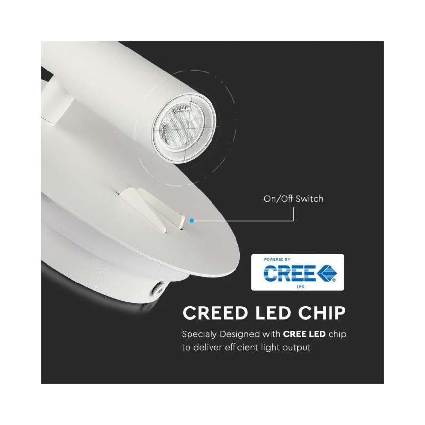 LED Nástenné svietidlo LED/3W/230V + LED/6W/230V 3000K biela