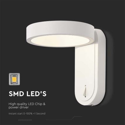 LED Nástenné svietidlo LED/5W/230V 3000K/4000K biela