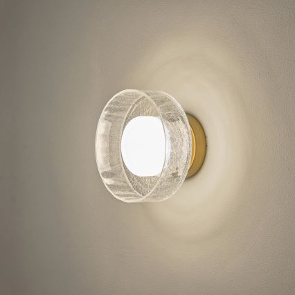 LED Nástenné svietidlo LED/8W/230V 3000K zlatá/číra