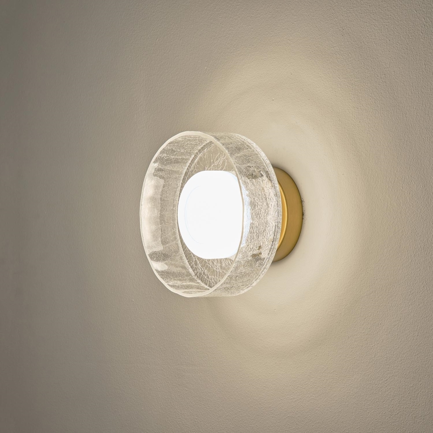 LED Nástenné svietidlo LED/8W/230V 3000K zlatá/číra