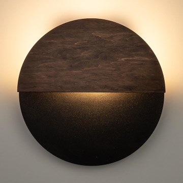 LED Nástenné svietidlo LUNA LED/7W/230V pr. 26 cm čierna/hnedá