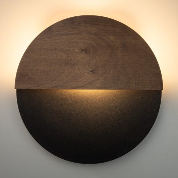 LED Nástenné svietidlo LUNA LED/7W/230V pr. 36 cm čierna/hnedá