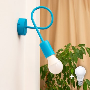 LED nástenné svietidlo OXFORD 1xE27/15W/230V modré
