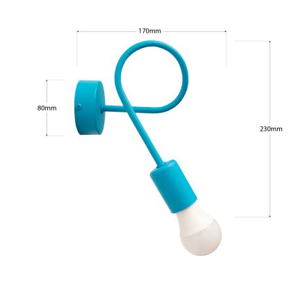 LED nástenné svietidlo OXFORD 1xE27/15W/230V modré