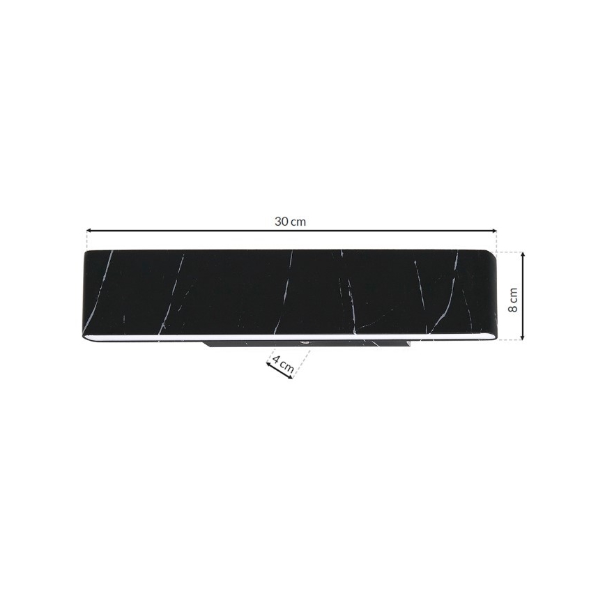 LED Nástenné svietidlo PIERCE LED/12W/230V 30 cm čierna