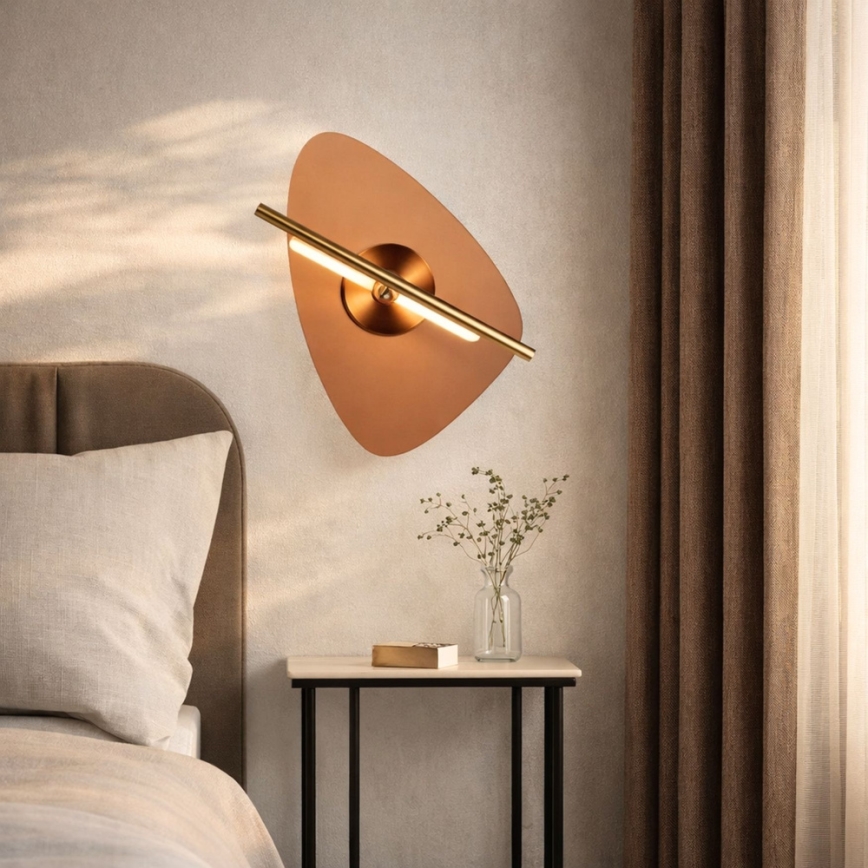 LED nástenné svietidlo RELAX LED/5W/230V zlatá/dymovo-hnedá