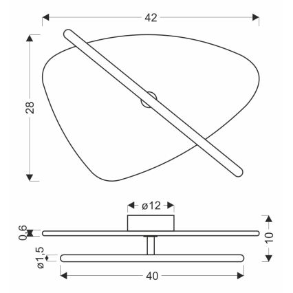 LED nástenné svietidlo RELAX LED/5W/230V zlatá/dymovo-hnedá