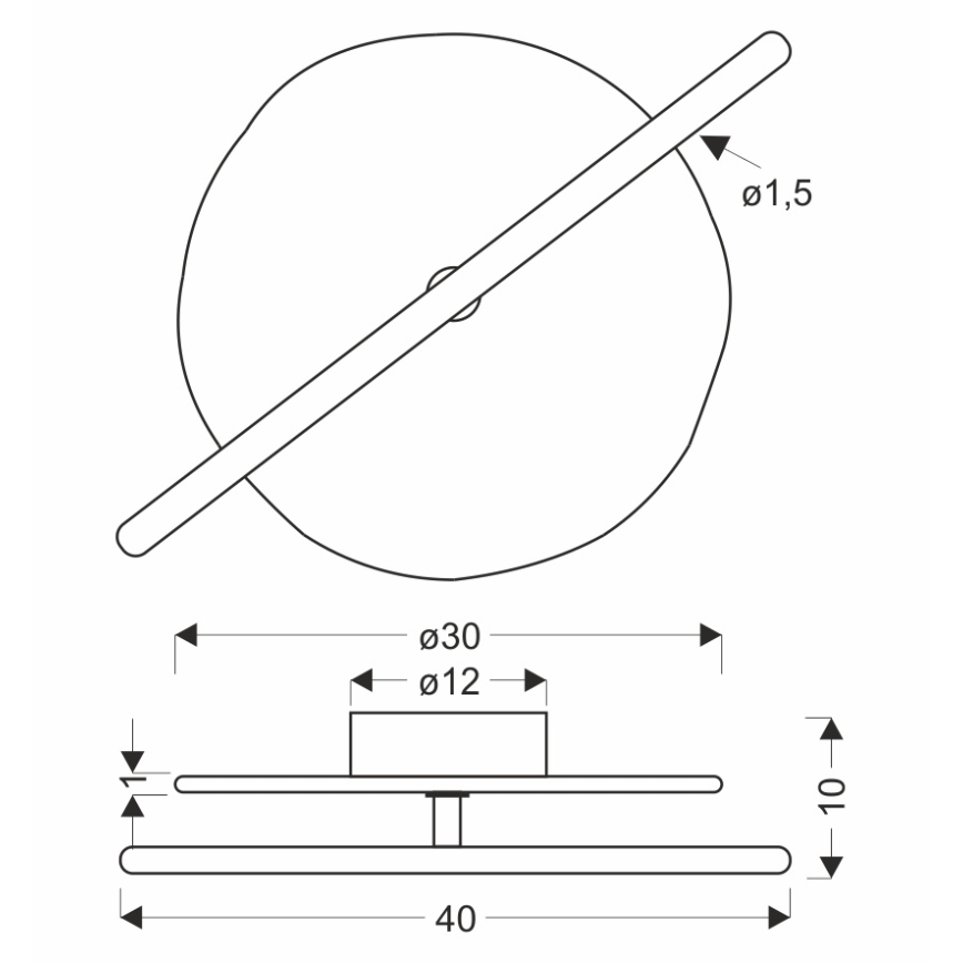 LED nástenné svietidlo RELAX LED/5W/230V zlaté/biele