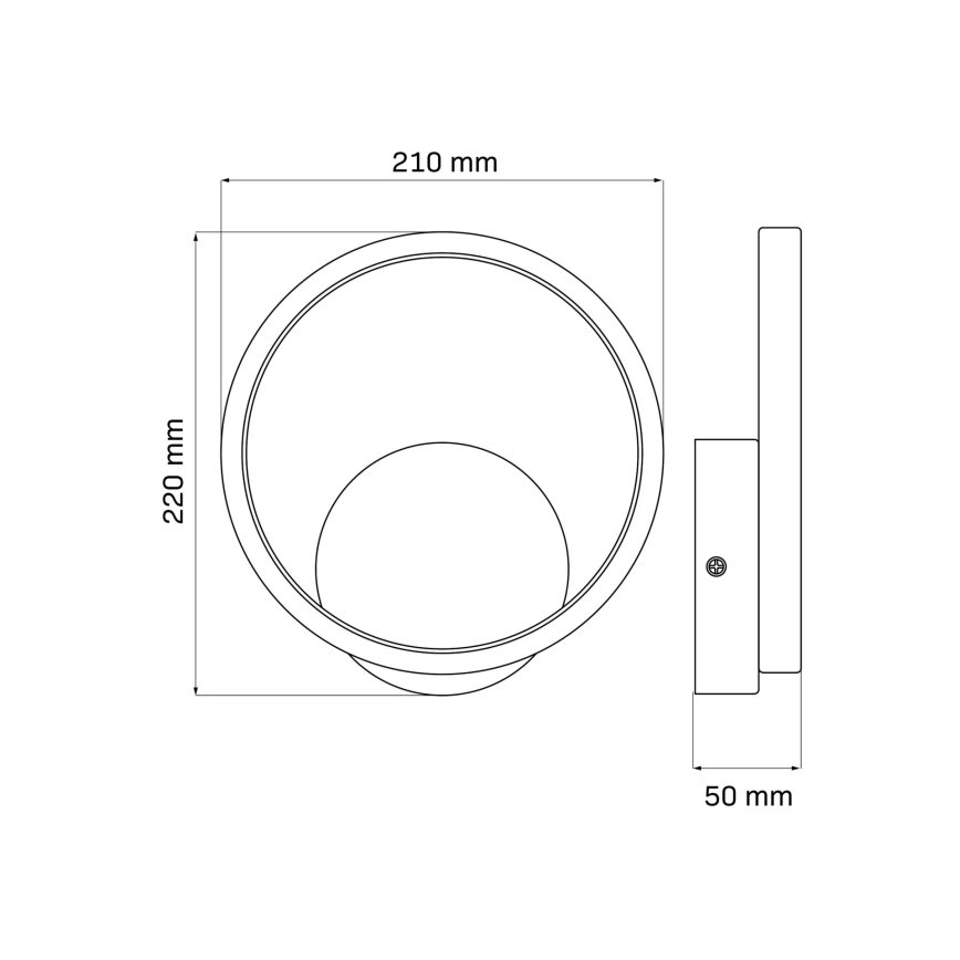 LED Nástenné svietidlo ROMAN LED/11,5W/230V 4000K čierna
