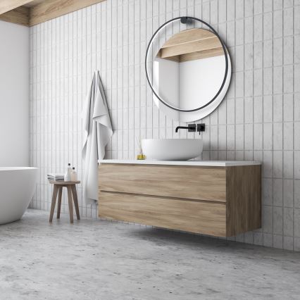 LED Nástenné svietidlo SATURNO LED/46W/230V pr. 80 cm IP44 čierna