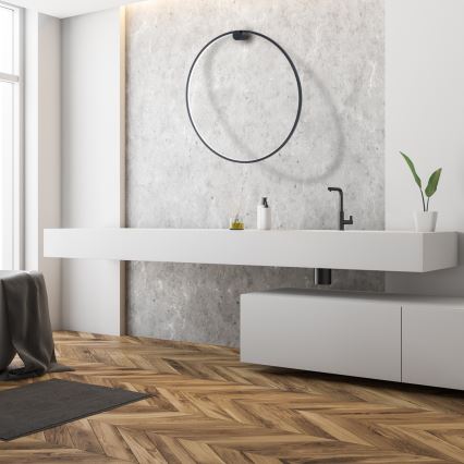 LED Nástenné svietidlo SATURNO LED/46W/230V pr. 80 cm IP44 čierna