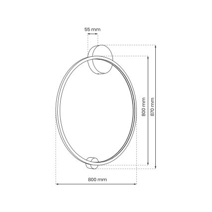 LED Nástenné svietidlo SATURNO LED/46W/230V pr. 80 cm IP44 zlatá