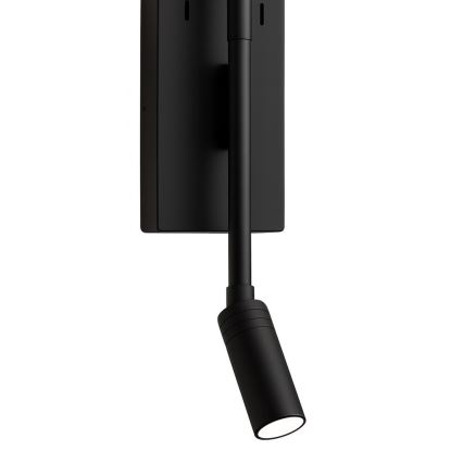 LED nástenné svietidlo TORCH LED/6W/230V + LED/3W čierna