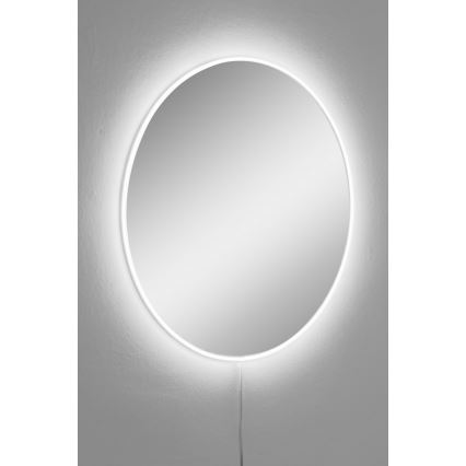 LED Nástenné zrkadlo s podsvietením ROUND pr. 60 cm biela