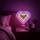 LED neónová stolná dekorácia LED/2W/3xAA USB srdce